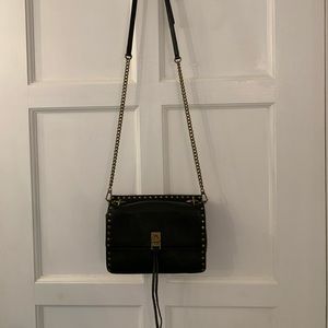 Rebecca Minkoff black and gold crossbody bag